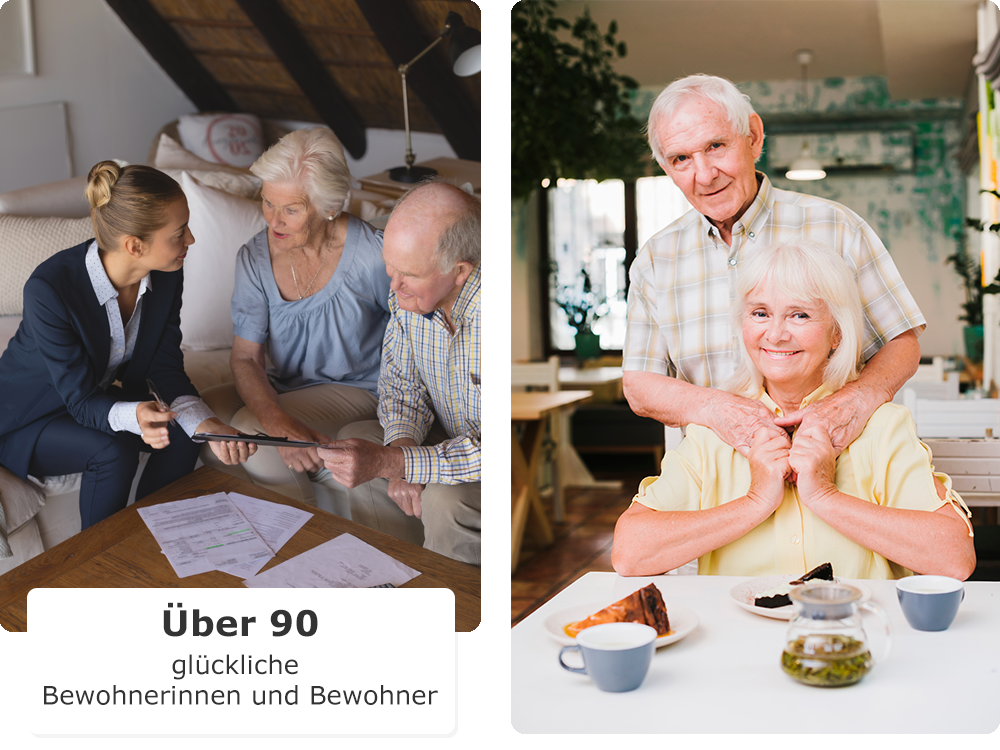 Glückliche Bewohner
